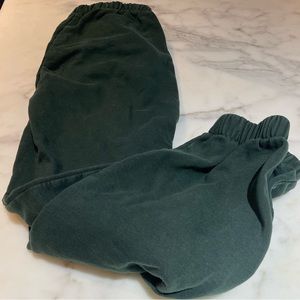 Brandy Melville Green Rosa Sweatpants